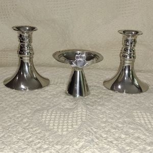 Mullingar Pewter Unity Candle Holders (for wedding) Claddagh Design